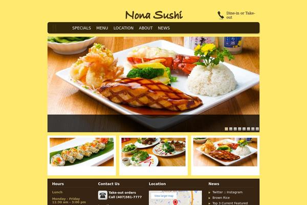 Restaurant theme site design template sample