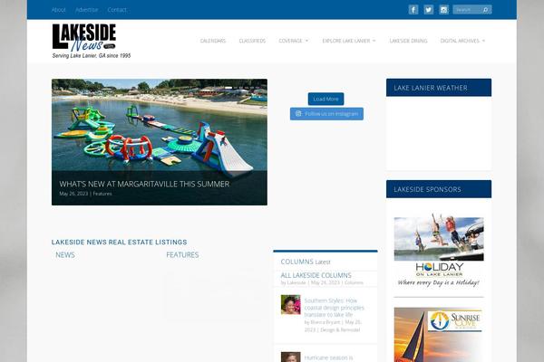 Extra-child theme site design template sample