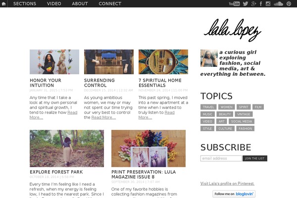 lalalopez.com site used Monstera