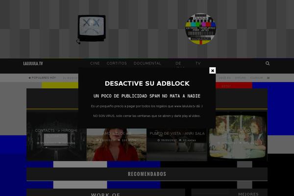 Tv theme site design template sample