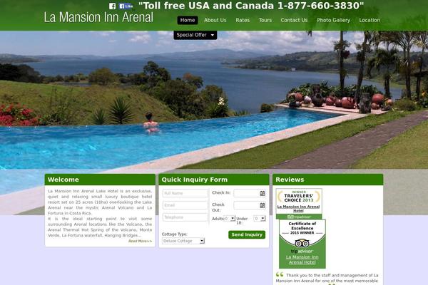 Hotel theme site design template sample