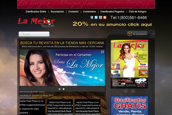 Magazine theme site design template sample