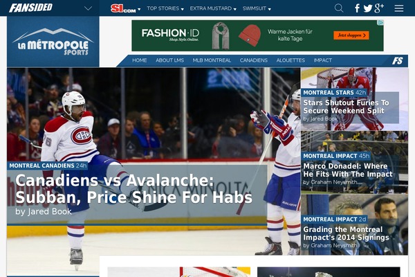 Fansided_v4 theme site design template sample