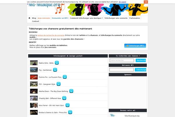 Musik theme site design template sample