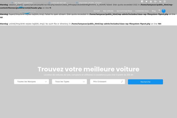 Site using Grandcarrental-custom-post plugin
