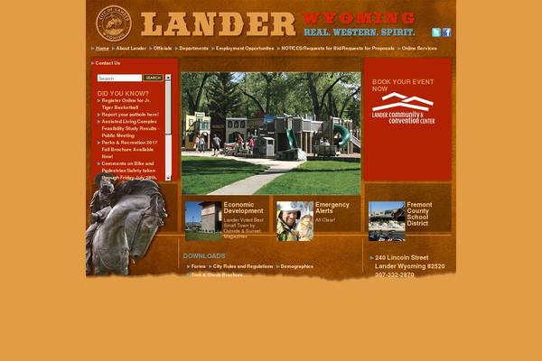 landerwyoming.org site used Lander