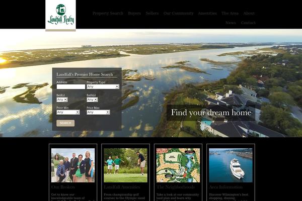 Landfall theme websites examples