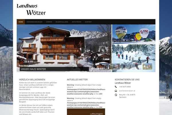 Site using Awesome Weather Widget plugin