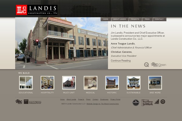 Landis theme site design template sample