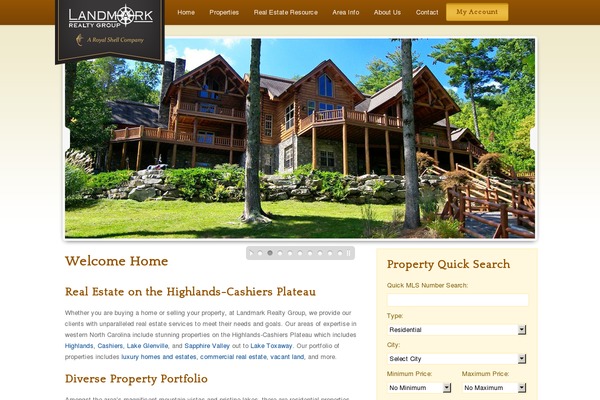 Landmark theme site design template sample