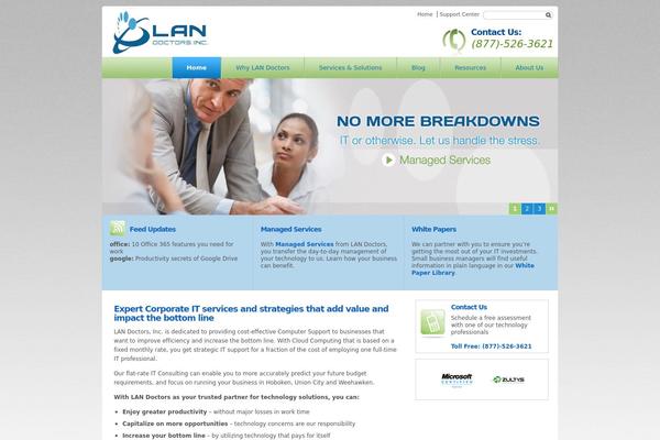 Core theme site design template sample