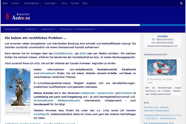 Hueman theme site design template sample