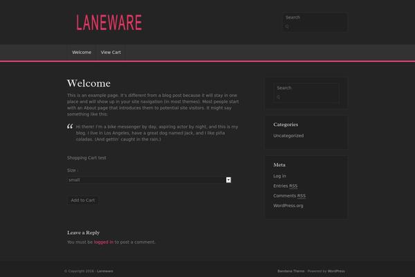 laneware.net site used Bandana