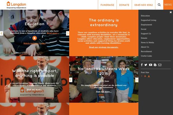 langdon theme websites examples