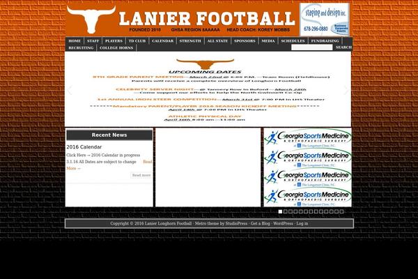 lanierfootball.com site used Metro_10