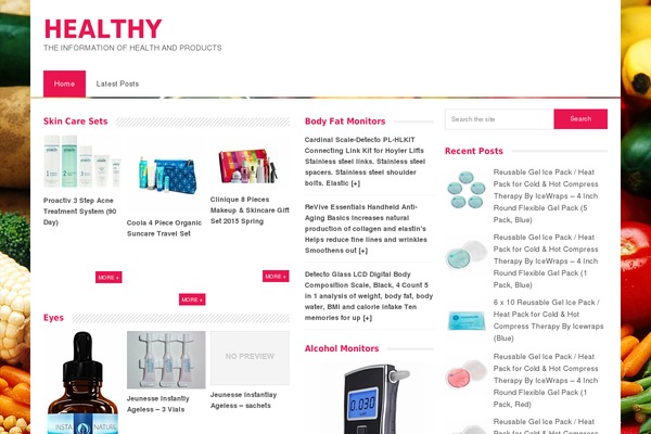 Glamour theme site design template sample