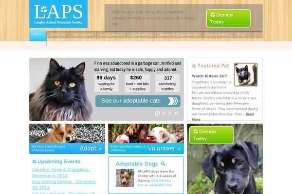 Site using Petfinder Listings plugin