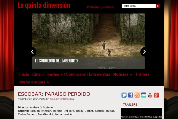 laquintadimension.net site used Cinemalounge