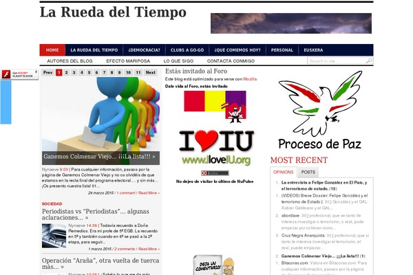 laruedadeltiempo.net site used Transcript