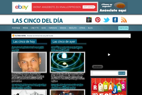 lascincodeldia.es site used Blogito