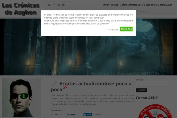 Site using Cookie-warning plugin