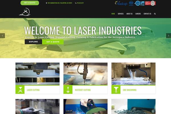 Industrial theme site design template sample