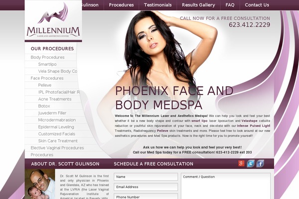 Millennium theme site design template sample