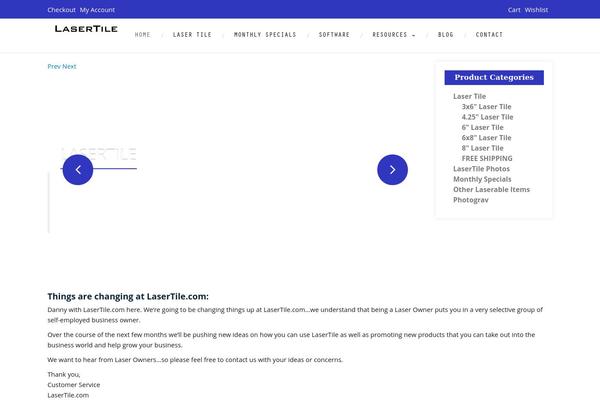 lasertile.com site used Shoppik
