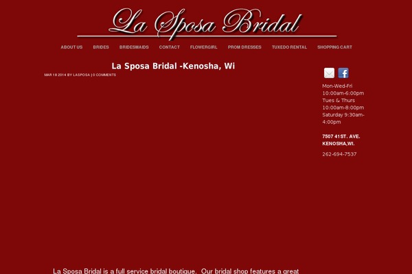 lasposabridal.net site used Photocrati v 4.5.1