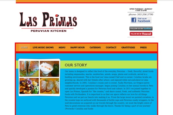 Diner theme site design template sample
