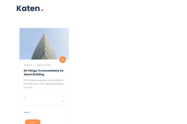 Katen theme site design template sample