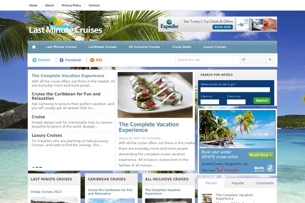 Travel theme site design template sample