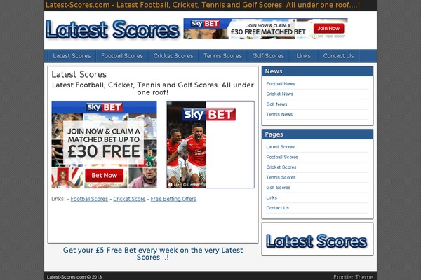 Frontier theme site design template sample