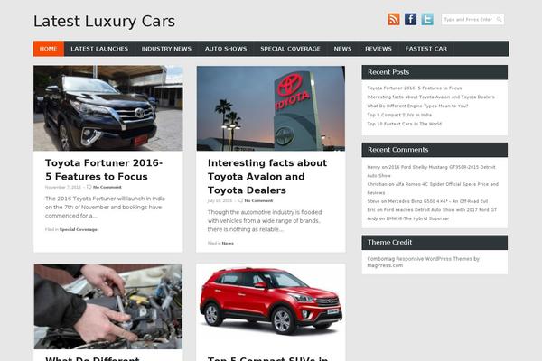 Combomag theme site design template sample