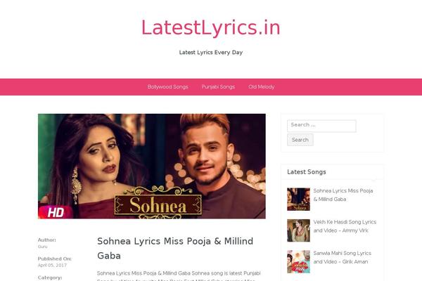 latestlyrics.in site used Pashmina