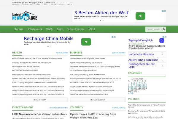 Gadgetine theme site design template sample