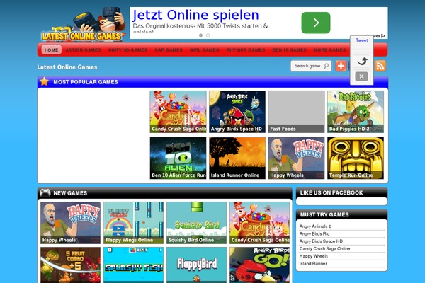 latestonlinegames.net site used Arcademega