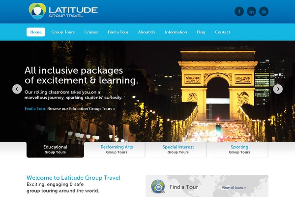 latitudegrouptravel.com.au site used Impression