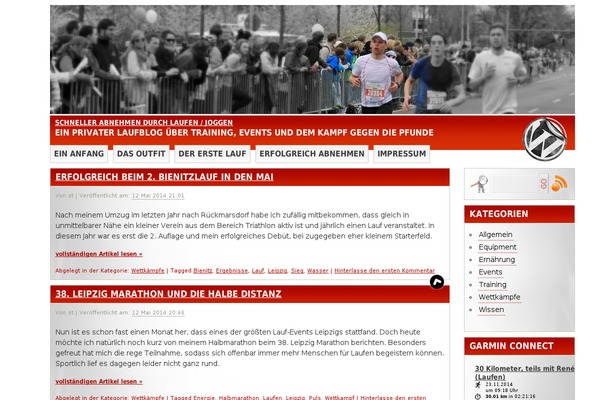 Site using Garmin Connect plugin