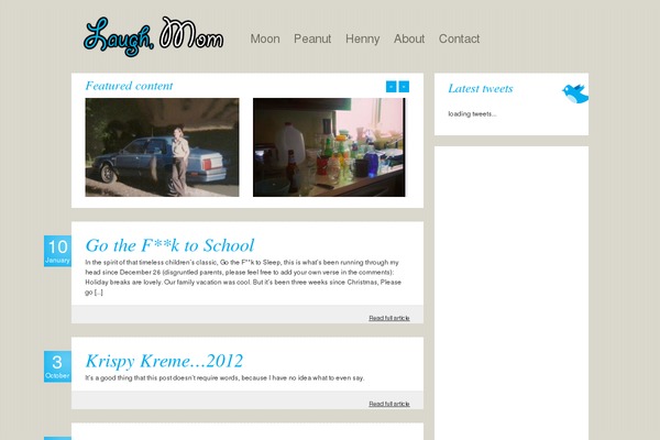 laughmom.com site used Clean_blog