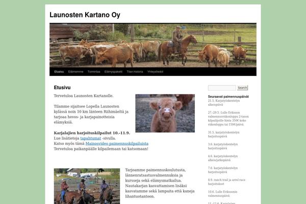 launostenkartano.com site used Gray and gold
