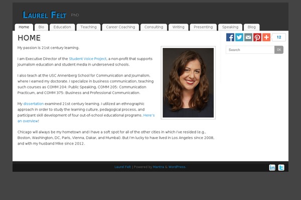 Mantra theme site design template sample