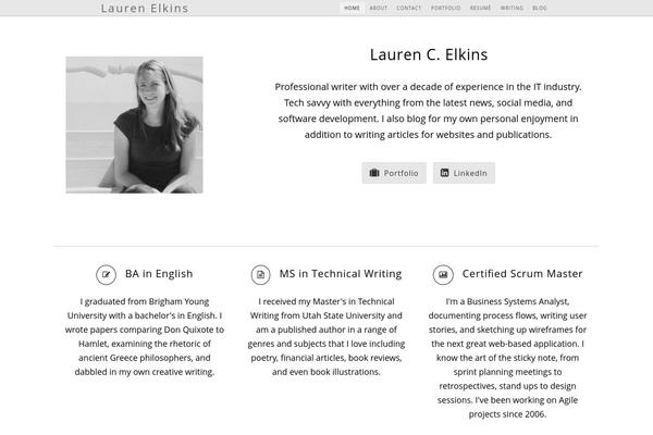 laurenelkins.com site used Cognize