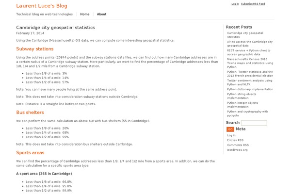 laurentluce.com site used Mynote