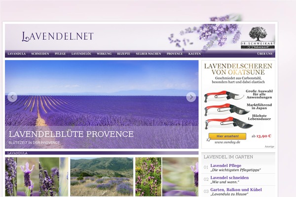 lavendel.net site used Network Theme