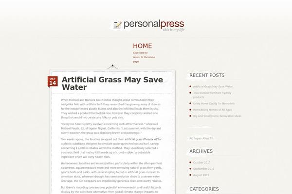 Personalpress theme site design template sample