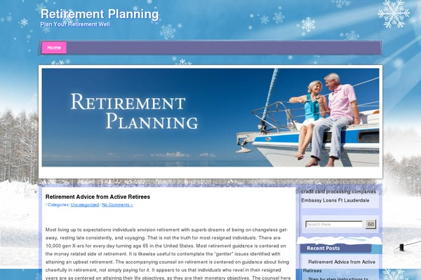 Winter theme site design template sample