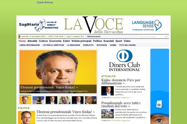 lavoce.sk site used Wpadvnewspaper133