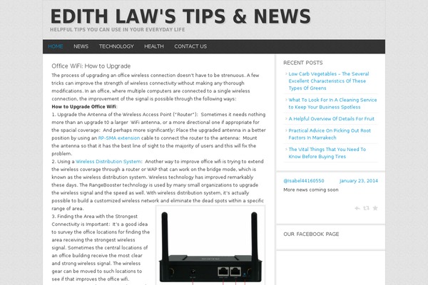 News theme site design template sample