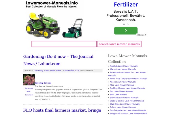 lawnmower-manuals.info site used Clean Simple White
